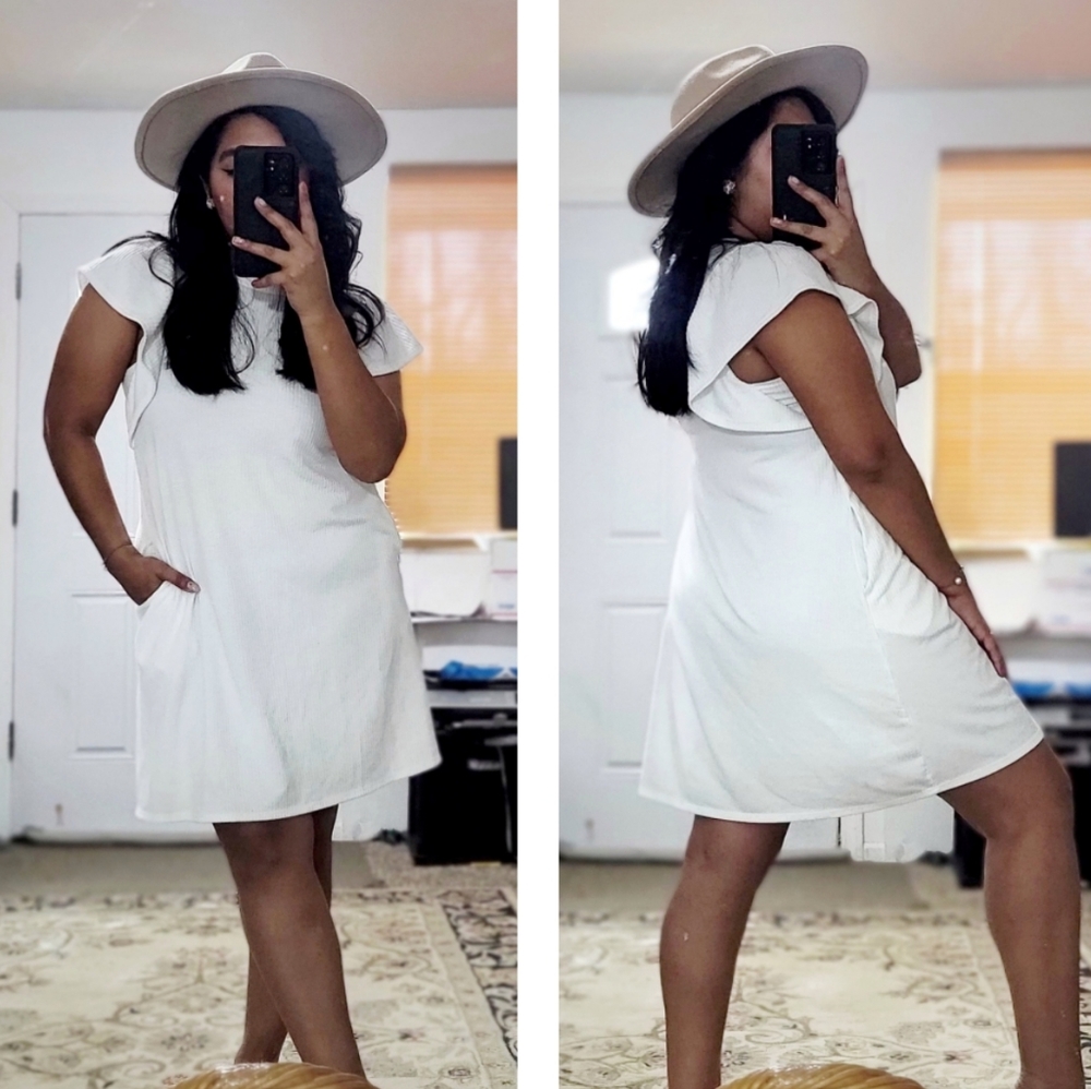 REJOICE WHITE SHIFT DRESS